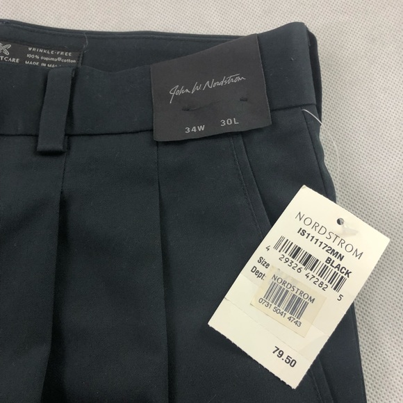 Nordstrom’s Men’s Dress Pants Black NWT 34 - Picture 3 of 8